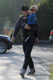 Reese Witherspoon and her adorable boys grab Starbucks