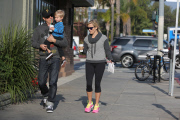 Reese Witherspoon and her adorable boys grab Starbucks