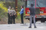 *PREMIUM EXCLUSIVE* *WEB EMBARGO UNTIL 19:00 PST 02/08/15* A shaken Bruce Jenner is given a field sobriety test after a fatal accident