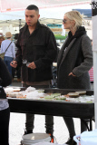 Stylish duo Ashlee Simpson and Evan Ross make a trip to their local Farmers Market