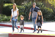 It's family fun day for Jessica Alba, Cash Warren, and their kids