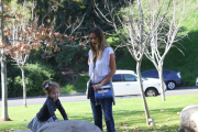 It's family fun day for Jessica Alba, Cash Warren, and their kids