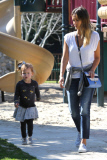 It's family fun day for Jessica Alba, Cash Warren, and their kids