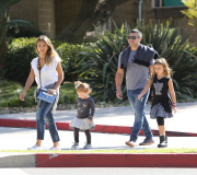 It's family fun day for Jessica Alba, Cash Warren, and their kids