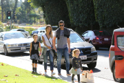 It's family fun day for Jessica Alba, Cash Warren, and their kids