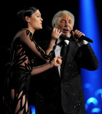 On stage at 57th Annual Grammy Awards