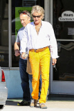 Rod Stewart is looking sexy in his bright yellow pants