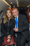Richard und Ehefrau Cathy LUGNER: Abholung von OB-Gast Elisabetta  C A N A L I S   mit Privatjet
