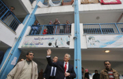 Tony Blair, Quartet Representative to the Middle East visits Gaza City, Palestinian Territories - 15 Feb 2015