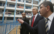 Tony Blair, Quartet Representative to the Middle East visits Gaza City, Palestinian Territories - 15 Feb 2015
