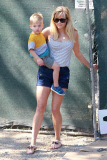 Reese Witherspoon hangs out with her sons in Brentwood