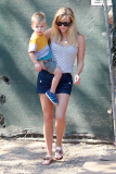 Reese Witherspoon hangs out with her sons in Brentwood