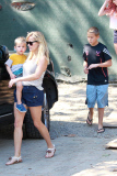 Reese Witherspoon hangs out with her sons in Brentwood