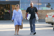 *EXCLUSIVE* Donald Faison and pregnant wife CaCee Cobb go grocery shopping at Ralphs