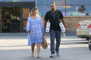 *EXCLUSIVE* Donald Faison and pregnant wife CaCee Cobb go grocery shopping at Ralphs