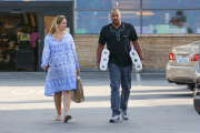 *EXCLUSIVE* Donald Faison and pregnant wife CaCee Cobb go grocery shopping at Ralphs
