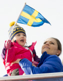 Schwedische Royals bei der 50. Nordischen Ski-Weltmeisterschaft in Falun