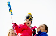 Schwedische Royals bei der 50. Nordischen Ski-Weltmeisterschaft in Falun