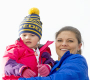 Schwedische Royals bei der 50. Nordischen Ski-Weltmeisterschaft in Falun