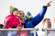 Schwedische Royals bei der 50. Nordischen Ski-Weltmeisterschaft in Falun