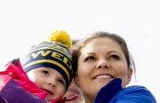 Schwedische Royals bei der 50. Nordischen Ski-Weltmeisterschaft in Falun