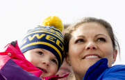 Schwedische Royals bei der 50. Nordischen Ski-Weltmeisterschaft in Falun