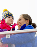 Schwedische Royals bei der 50. Nordischen Ski-Weltmeisterschaft in Falun