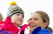 Schwedische Royals bei der 50. Nordischen Ski-Weltmeisterschaft in Falun