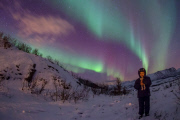 Photographer shoots Northern Lights, Buksnesfjord, Norway - 15 Feb 2015