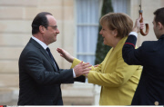 PARIS:Hollande and Merkel