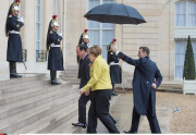 PARIS:Hollande and Merkel