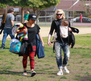 Soccer mom Gwen Stefani keeps a firm grip on her boys