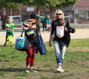 Soccer mom Gwen Stefani keeps a firm grip on her boys