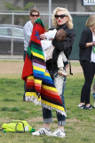 Soccer mom Gwen Stefani keeps a firm grip on her boys