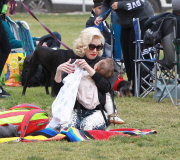 Soccer mom Gwen Stefani keeps a firm grip on her boys