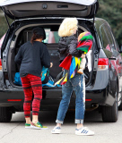 Soccer mom Gwen Stefani keeps a firm grip on her boys