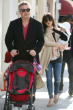 Alec and Hilaria Baldwin take little Carmen on a shopping trip