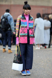 Street Style at Autumn Winter 2015, London Fashion Week, Britain - 23 Feb 2015
