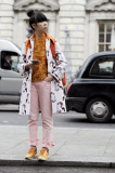 Street Style at Autumn Winter 2015, London Fashion Week, Britain - 20 Feb 2015