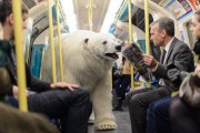 Polar Bear spotted in London to mark the launch of Sky Atlantic's 'Fortitude' series ? London, Britain  - 27 Jan 2015