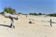 Refugees escape from Boko Haram in Nigeria to Chad, Africa - Feb 2015