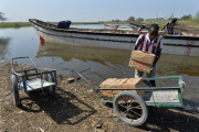 Refugees escape from Boko Haram in Nigeria to Chad, Africa - Feb 2015