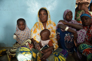 Refugees escape from Boko Haram in Nigeria to Chad, Africa - Feb 2015