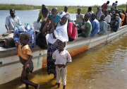 Refugees escape from Boko Haram in Nigeria to Chad, Africa - Feb 2015