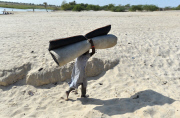 Refugees escape from Boko Haram in Nigeria to Chad, Africa - Feb 2015