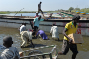 Refugees escape from Boko Haram in Nigeria to Chad, Africa - Feb 2015