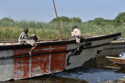 Refugees escape from Boko Haram in Nigeria to Chad, Africa - Feb 2015