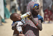Refugees escape from Boko Haram in Nigeria to Chad, Africa - Feb 2015