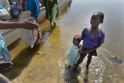 Refugees escape from Boko Haram in Nigeria to Chad, Africa - Feb 2015
