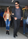 Sofia Vergara & Joe Manganiello Departing On A Flight At LAX 